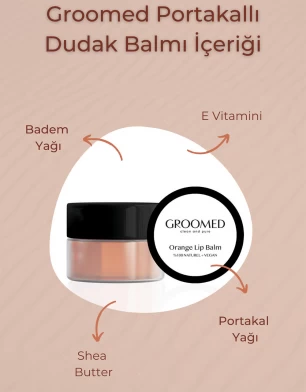 Groomed Portakallı Dudak Balmı 5Gr