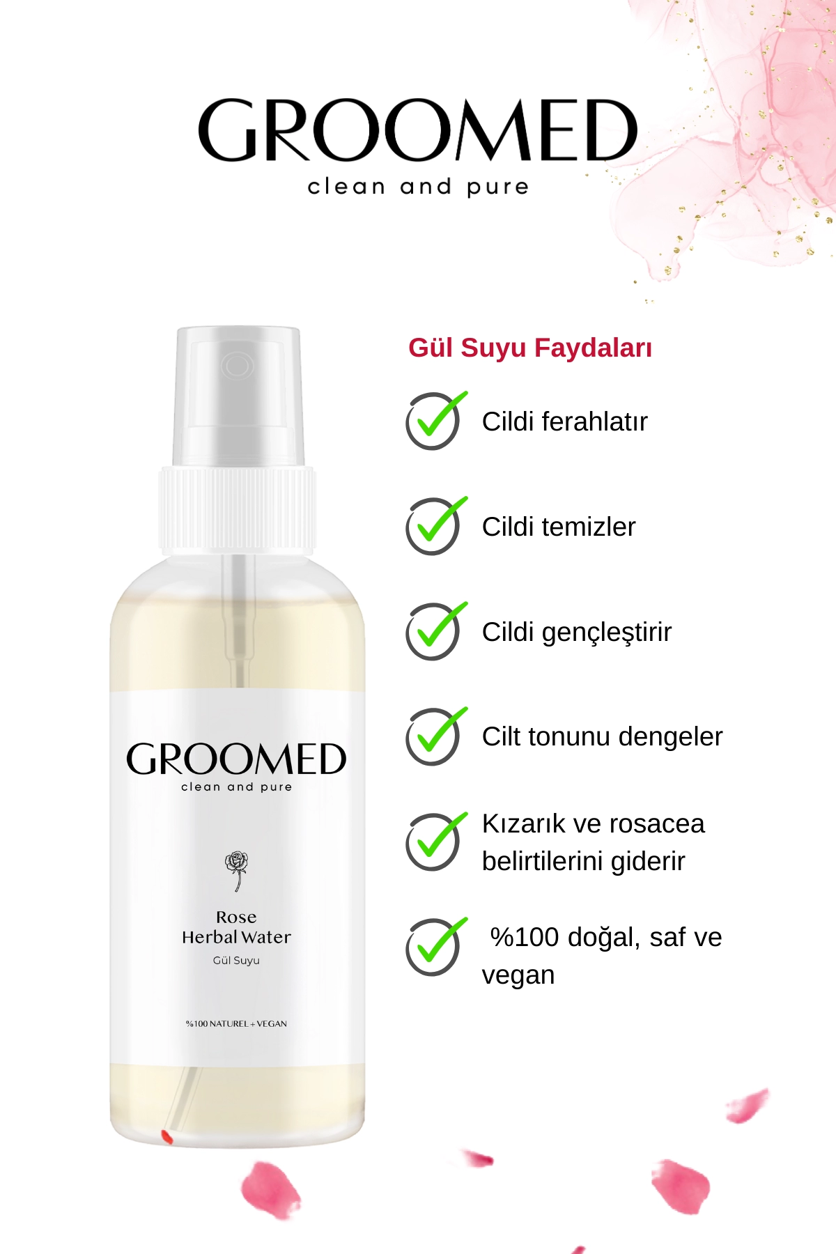 Groomed Gül Suyu 100 Ml